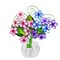 Crystal Expressions 4.0 Inch Hydrangea Posy Pot Spring Figurine , Lightweight Multi Seasonal Decor Spring Summer Suncatcher